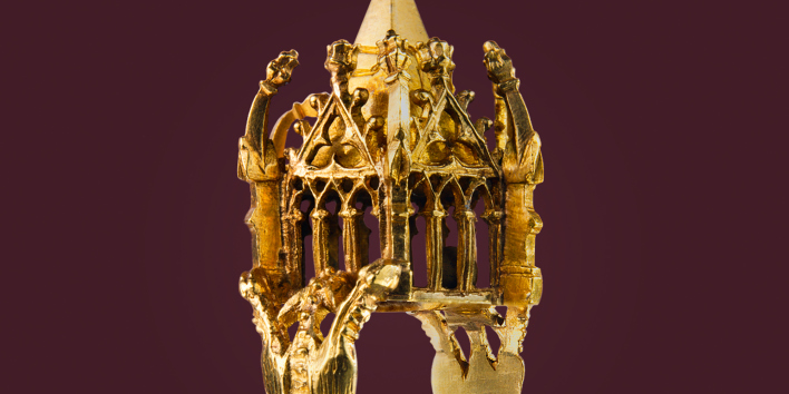 Foto: Jüdischer Hochzeitsring Goldener, reich verzierter Ring