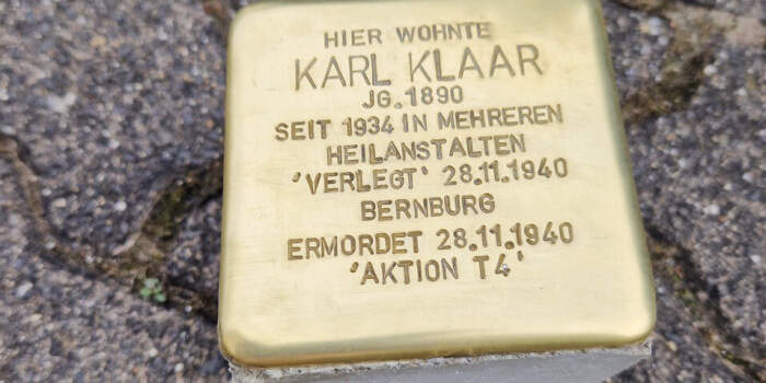 Erfurts erster Stolperstein: Wer war Karl Klaar?