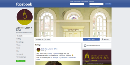 Externer Verweis (Öffnet neues Fenster): Jüdisches Leben in Erfurt auf Facebook