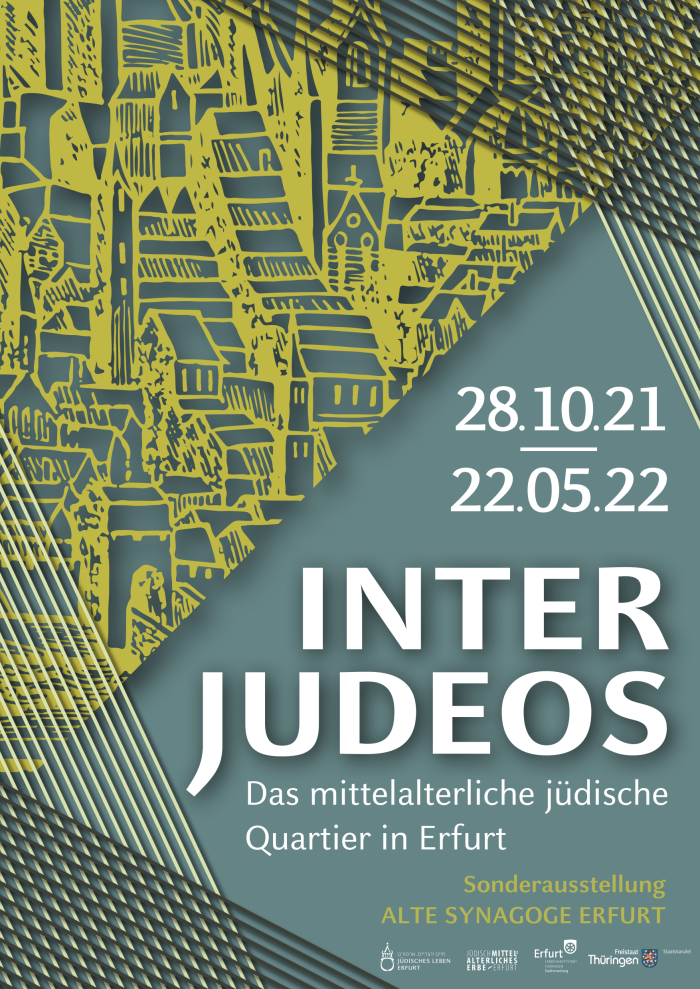 Plakat zur Sonderausstellung in der Alten Synagoge Erfurt mit dem Titel Inter Judeos