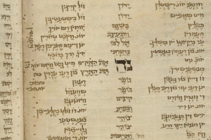 Ausschnitt aus einem historischem Bibel Buch
