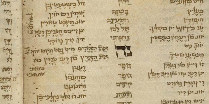 Ausschnitt aus einem historischem Bibel Buch